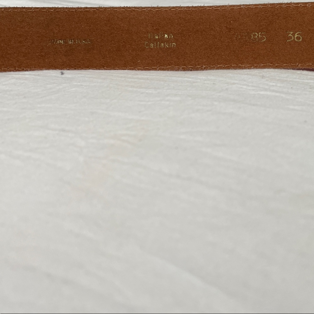 Coral Belt, Made in USA, Italian Celtikin Leather. Antique,rustic, buckle - Picture 3 of 3